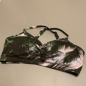 “Handful” Green Tropical Print Sports Bra